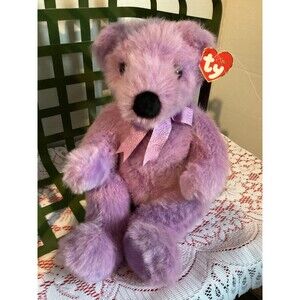 Ty 13” Classic Lilacbeary Beanie Buddy Plush Teddy Bear 1999